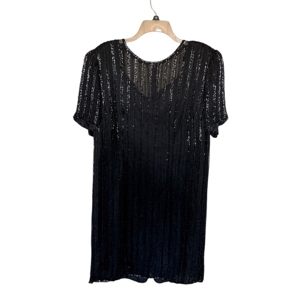 Lane Bryant Women’s Black Sequin Evening Midi Dress Short sleeves size 18/20 - Picture 1 of 17